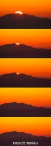 Secuencia al atardecer