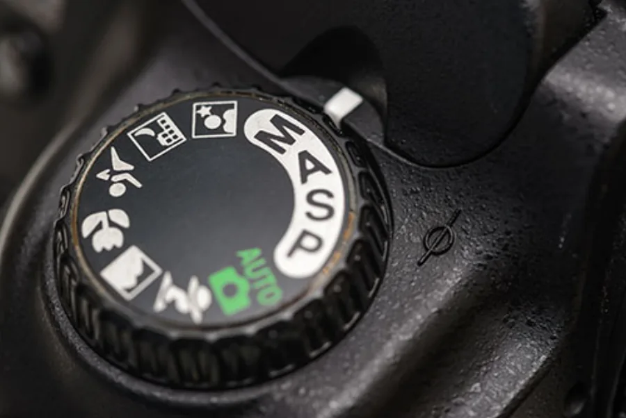 Selector de modos de una cámara réflex